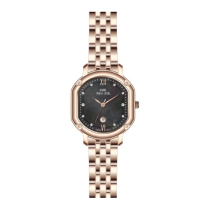 Paris Polo Club PPC-DA02-RG-BK Rose Gold Bracelet Strap Women Watch